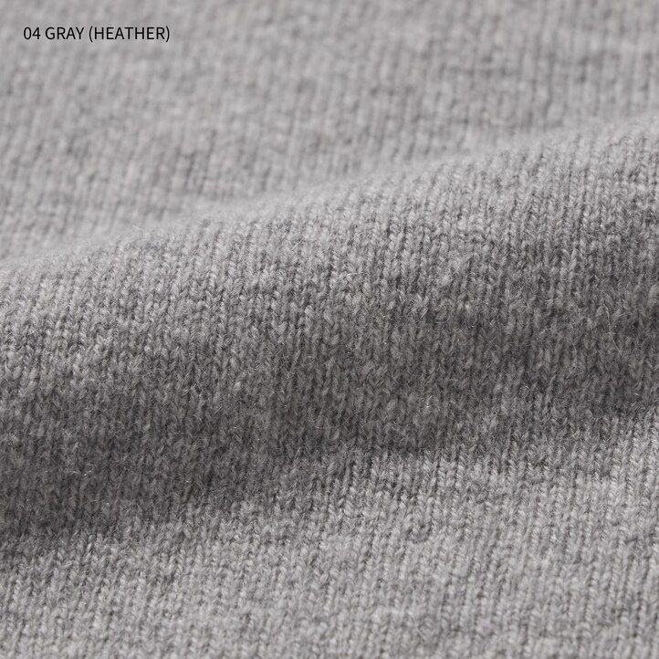 uniqlo premium lambswool v neck mens jumpers grey