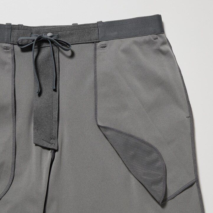mens uniqlo smart ultra stretch ankle length trousers grey