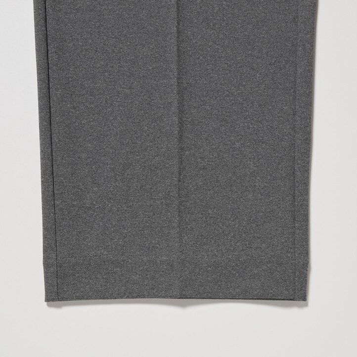 grey uniqlo smart ultra stretch ankle length mens trousers