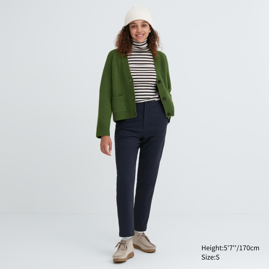 womens uniqlo heattech warm lined tops navy