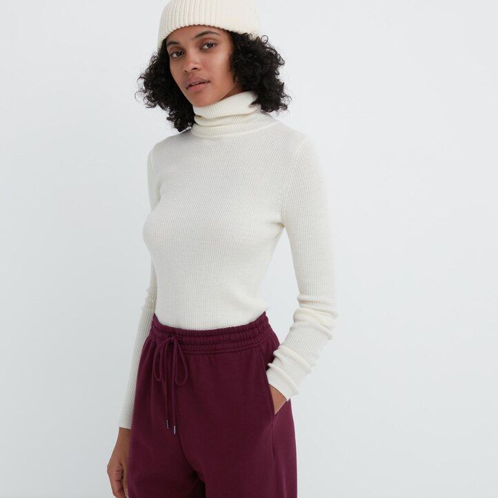white uniqlo joggers womens tops
